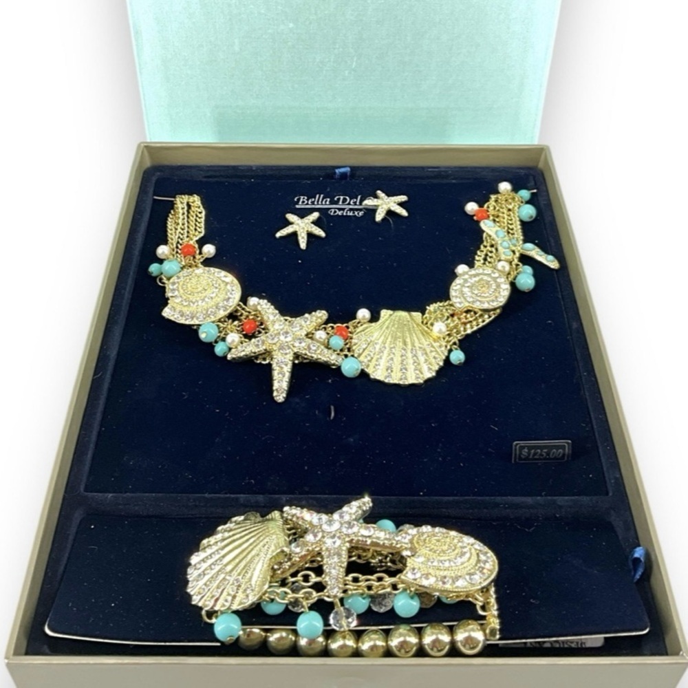 Bella Del Mar Parure‎ Necklace Bracelet & Earrings Set